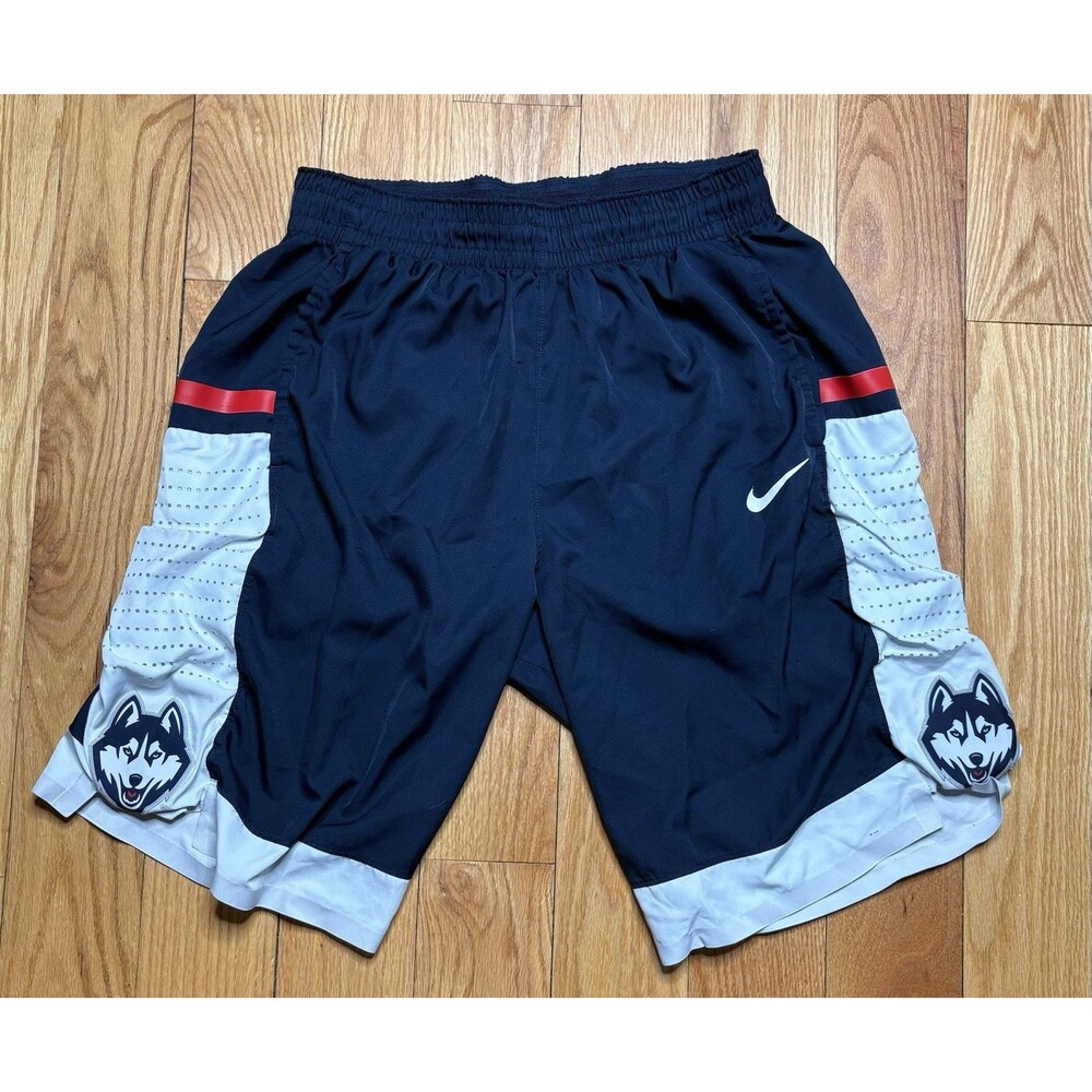 lAuthentic Nike UCONN Huskies Practice Dri-Fit Basketball Game Shorts Men’s Lrg